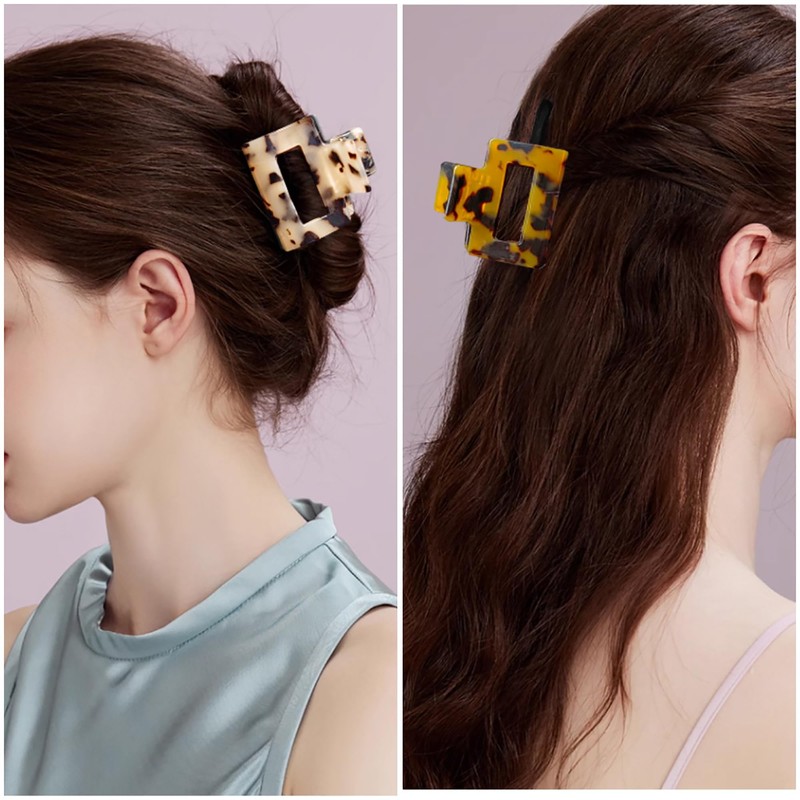 Pack of 2 Women's Small Medium Hair Clips for Thin