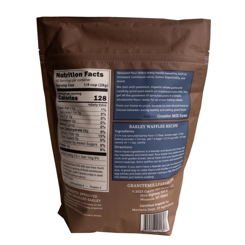 Granite Mill Farms Sprouted Organic Barley Flour, 30 oz
