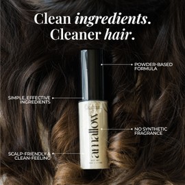 Amallow - Non Toxic Dry Shampoo Powder – With Organic Ingredients - Arrowroot, Bentonite Clay, Aloe Vera, & Essential Oils – No Talc, No Aerosol - Men & Women - Great For Travel