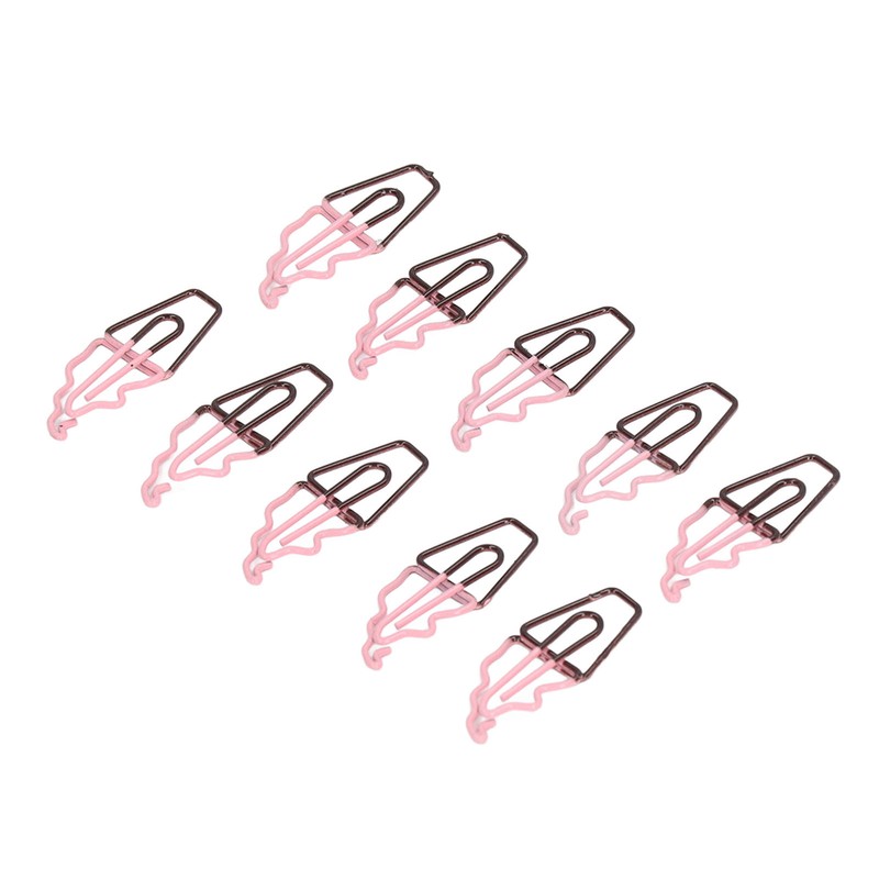 100 Pcs Shaped Paper Clips 2 Color Ice Cream Shape