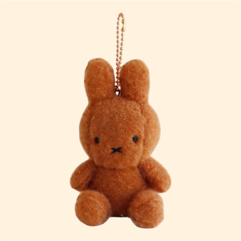 Miffy Creamy Keyring Doll Sitting Bag Ring Goods White Pink