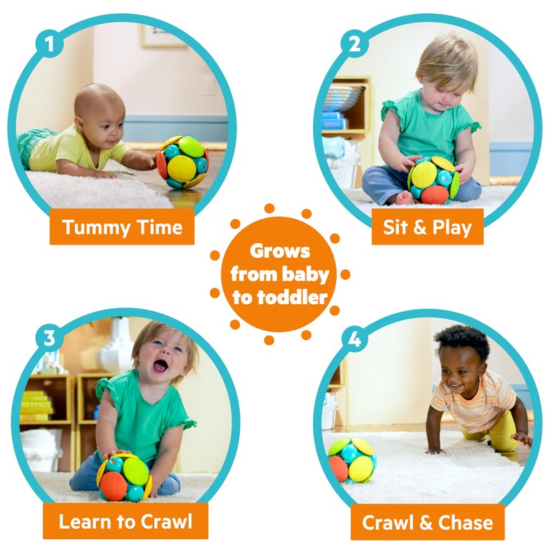 Bright Starts Wobble Bobble Activity Ball Toy, Baby & Toddler
