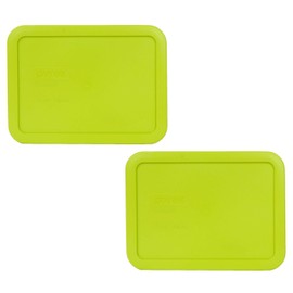 Pyrex 7210-PC 3 Cup Edamame Green Rectangle Plastic Food Storage Lid - 6 Pack