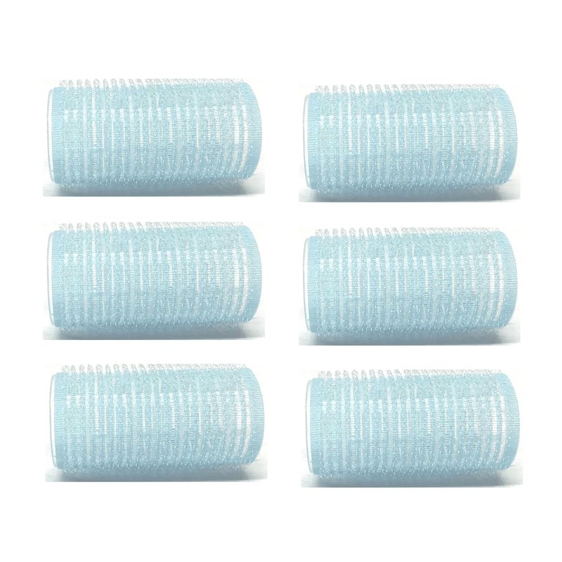 6-Pack Self-Grip Hair Rollers, 30mm-32mm (1"-1.2") Volume Curlers, Random Color