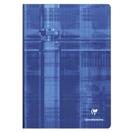 Clairefontaine 9121C Notebook DIN A4 Glued 72 Sheets 90 g French Ruling White Front Sheets Cover Made of Moisture-resistant Glossy Cardboard Assorted Colours Pack of 1