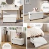 STORAGEBUD Storage Ottoman Bench, 30 Inch Storage Bench for Bedroom