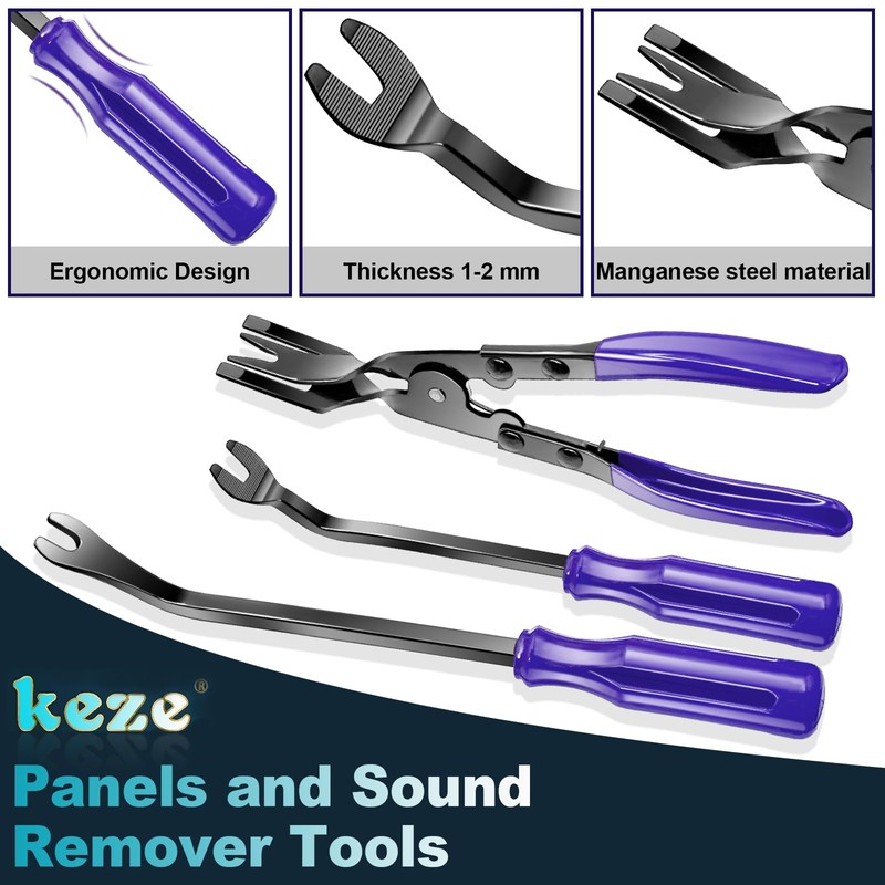 Keze 7 Pcs Auto Plastic Trim Removal Pry Tool &