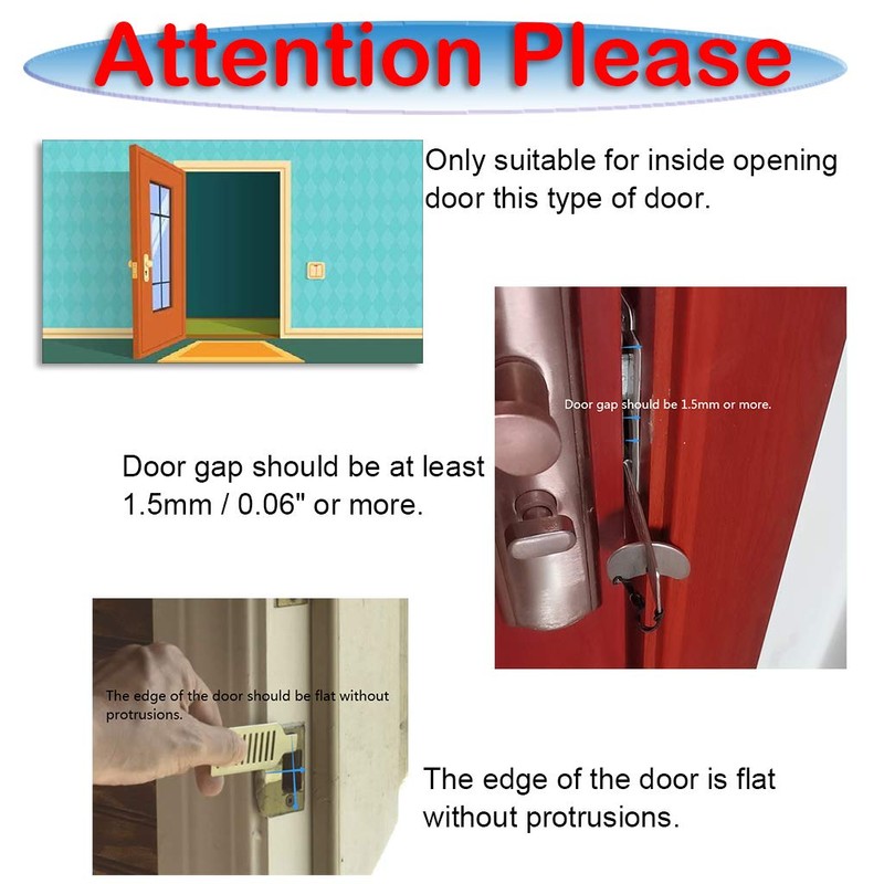 Sumnacon 2 x Door Lock for Travel, Hotel, Home, Apartment,