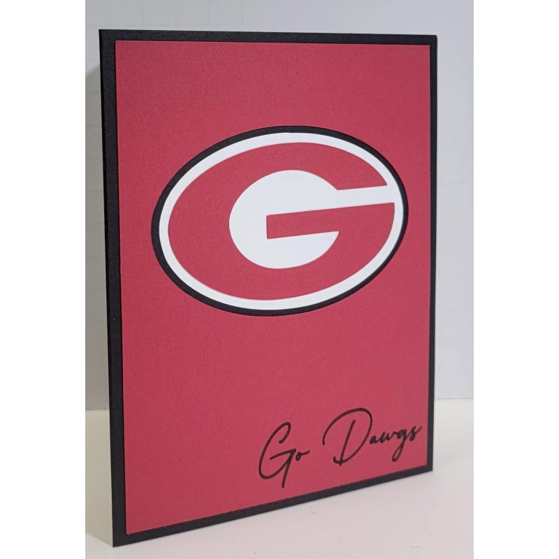 Handcrafted Greeting Card - Happy Birthday - Georgia Bulldog Fan