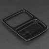 Carbon Fiber Style Rear Seat Water Cup Holder Frame Trim