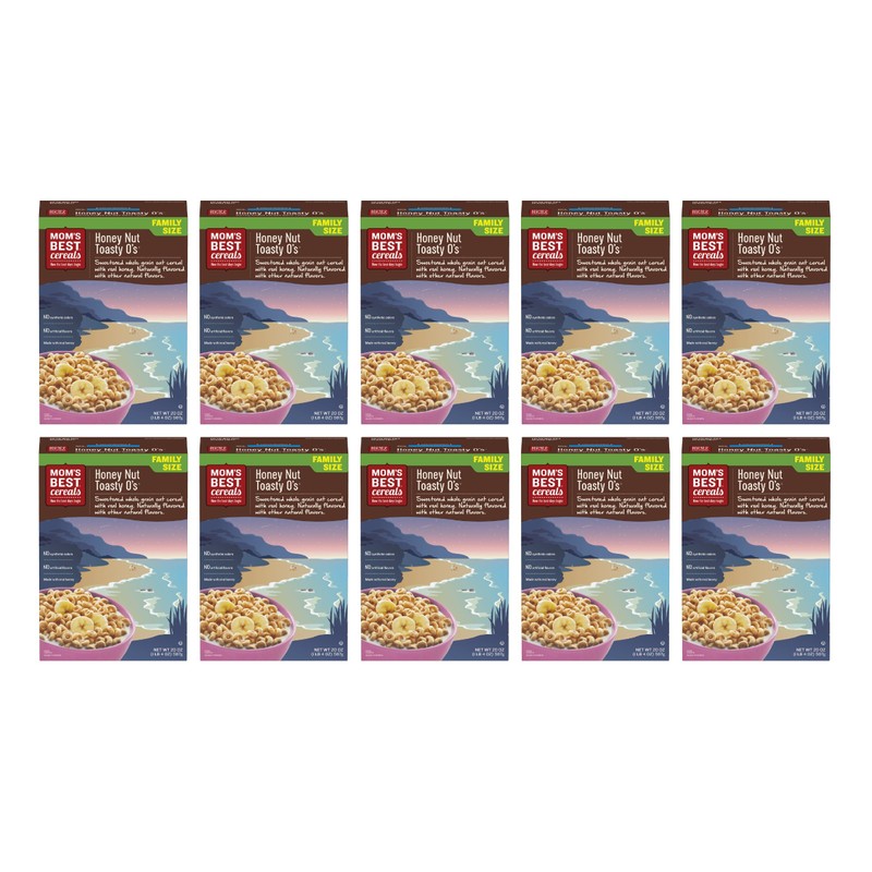 Mom's Best Honey Nut Toasty O's Cereal, Non-GMO Project Verified,