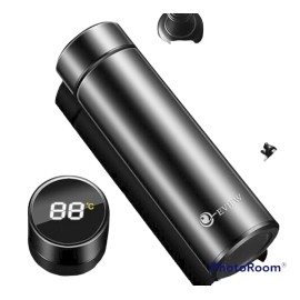 Eview Smart Water Bottle Stainless Steel 16oz  LED Temp display hot cold