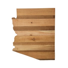 Arizona State Shaped Wooden Wall Art, Rustic Wood Plank Design, Decorative Home Sign