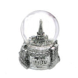 City Souvenirs Paris Silver Snow Globe [2.5 In]