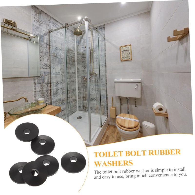 Tofficu 20pcs Conical Rubber Washers for Toilet Tank Bolts Leak