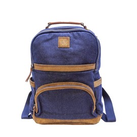 STS Ranchwear Traveling Outdoor Casual Everyday Blue Bayou Collection Denim Backpack with Adjustable Leather Shoulder Straps, One Size