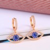 JIANGYUE Evil Eye Earrings Plated Hoop Earrings for Women with