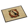 Caroline's Treasures DAC2312MAT Basenji Christmas Flowers Doormat Front Door Mat