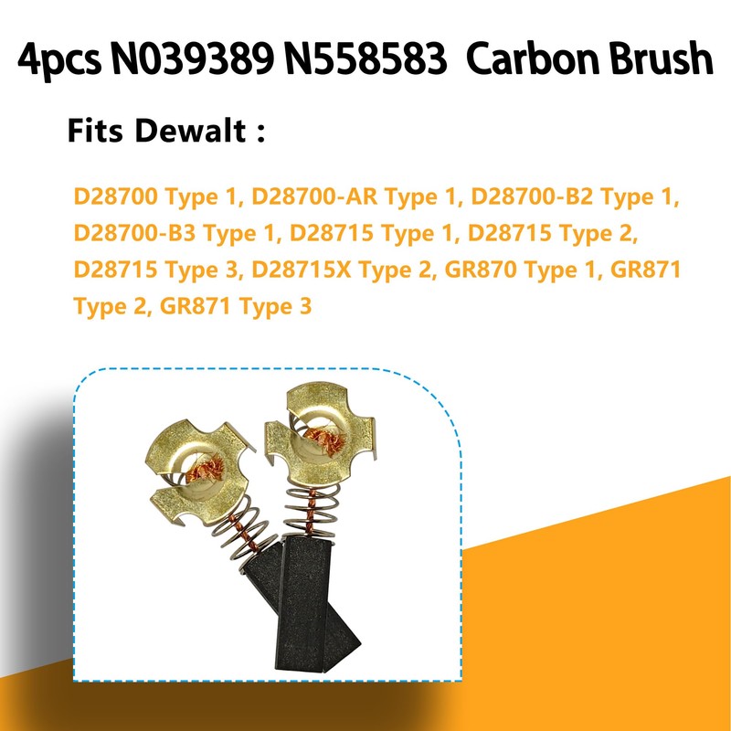 N039389 N558583 N408735 Carbon Brush for DeWalt GR871 D28700 D28715