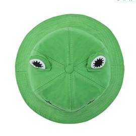 Soochat Hat, Green Frog Bucket Hat, Funny Frog Cap, Large, Cotton, for Holiday Party Dress up Cosplay Costume Photo Props Present