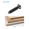 uxcell M3 x 16mm Wood Screws Phillips Flat Head Carbon