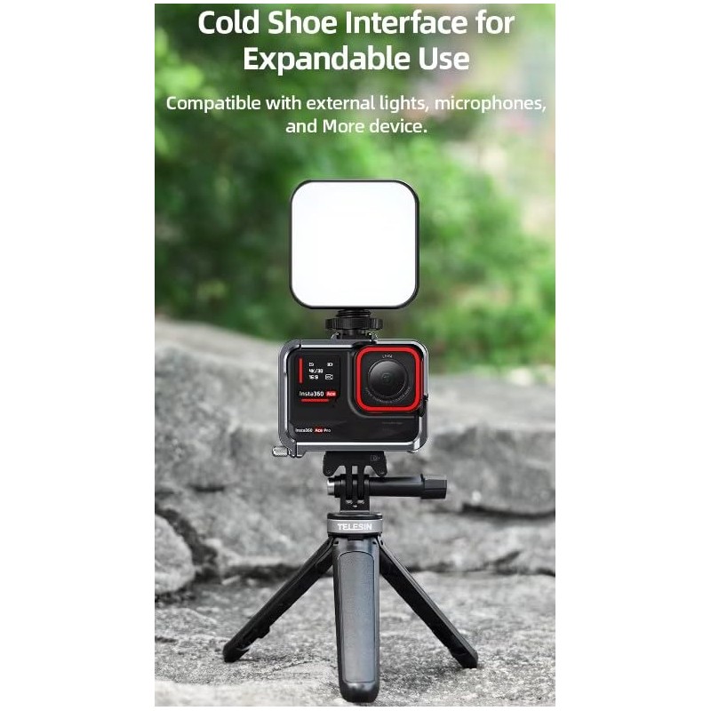 CamGo Telesin Vlogging Cage Case for Insta360 Ace/Ace Pro/Ace Pro