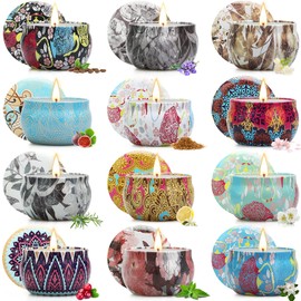 Candles, Candles Gifts for Women, 12 Pack Scented Candles, Soy Candles, Valentines Day Gifts for Women, Stress Relief & Body Relax, Ideal Gifts for Women Birthday, Mothers Day Gifts for Mom