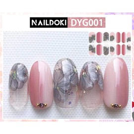 NAILDOKI Nail Seal, For Hands, 3D Dimensional, Damage-Free Gel Nail Seal, Just Stick, Cute, Popular, Nail Sticker, Women's, Stylish, Advanced, Nail Wrap