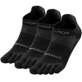 OrrinSports Toe Socks for Men Women Cool-max Running Socks 3 Pairs Athletic Breathable Five Finger Sock