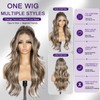 Ash Brown Body Wavy Glueless 13×4 Synthetic Lace Front Wig