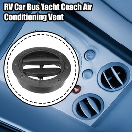 ACROPIX 70mm Round Black AC Air Condition Vent Outlet Universal for RV Bus Boat Yacht Caravan - Pack of 1