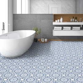 SVNOOC Peel-Stick Floor Tiles, Self-Adhesive Vinyl Flooring, 8 x 8 Inches, DIY Flooring for Kitchen, Bathroom, Waterproof, Removable