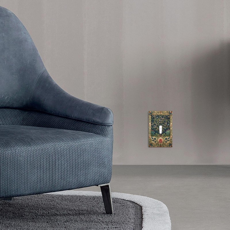 Huzdzhy Decorative Art Light Switch CoversMystical Tree on Embroidered Canvas