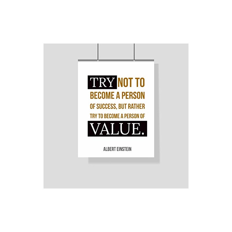 Albert Einstein Quote Poster - 16 x 20 – Motivational