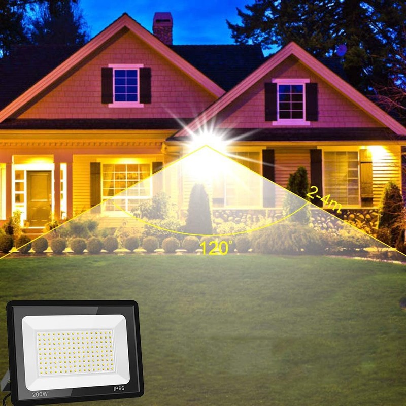 Gopretty 200W LED Flood Lights 2 Pack, 3000K Warm White