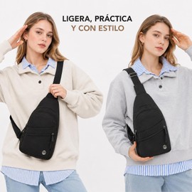Mochila Bandolera Impermeable Mochila Cruzada Antirrobo Pequeño Bolsa de Viaje Hombre y Mujer Bolsa de Pecho Grande Riñonera Cruzado Ligero Mariconeras Múltiples Bolsillos Ciclismo Deporte Senderismo