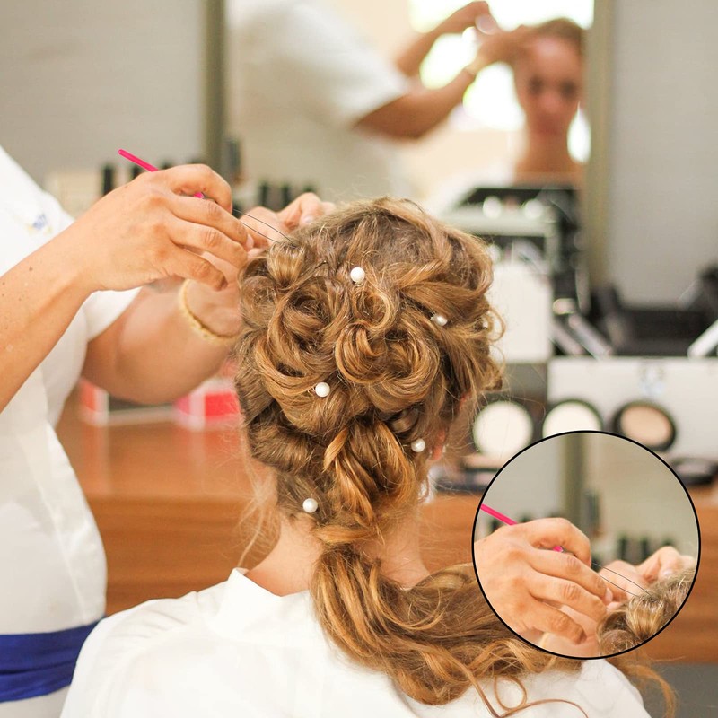 SAVITA 10pcs Hair Extension Loop Needle Threader Pulling Hook Bead