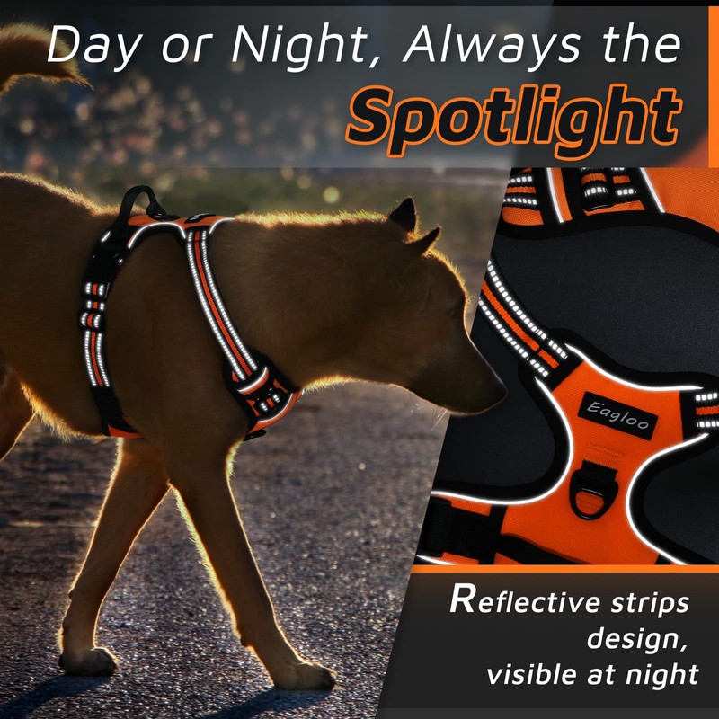 Eagloo Dog Harness for Medium Dogs, Anti-Pull Dog Harness with