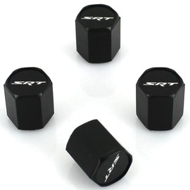 Elite Automotive Products, Inc. Logo Tire Stem Valve Caps for Dodge SRT (Black)