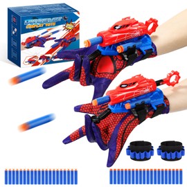 Braxel Toy from 4-12 Years Boys, Set of 2 Netted Launcher Gloves Children's Gift Boy 5 6 7 8 9 10 11 Years Children's Toy from 5-12 Years Birthday Gift for Children