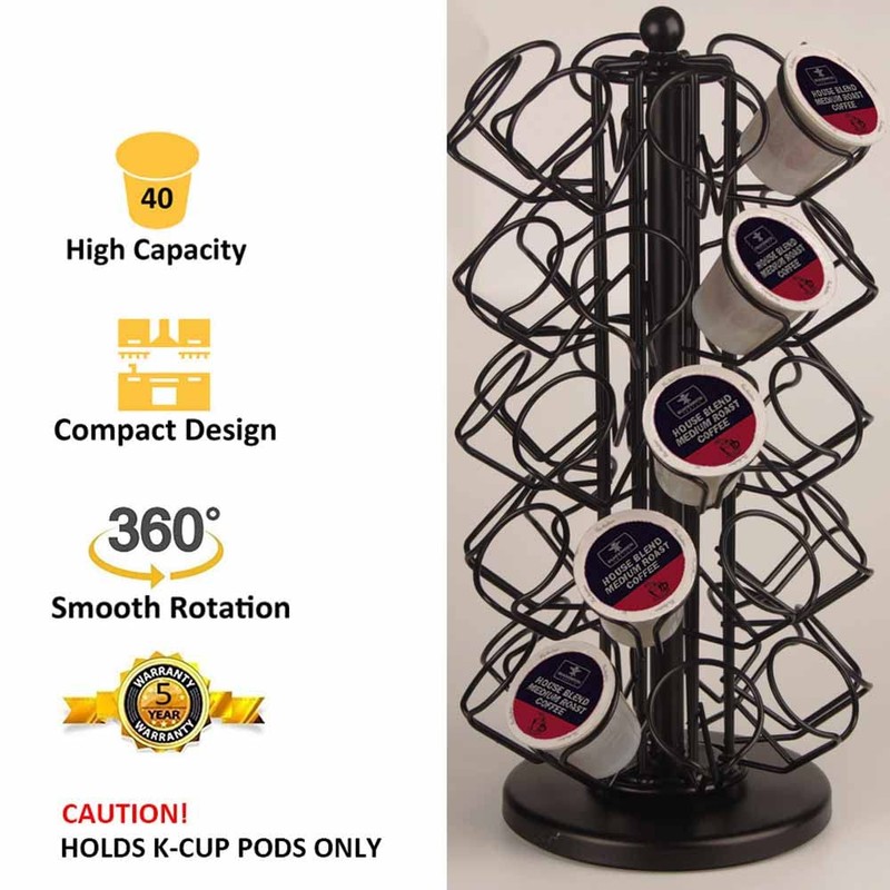 BLACKSMITH FAMILY 40x Pods Capacity K Cup Holders,K Cup Holder,