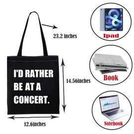 I'd Rather Be At A Concert Bag Music Concert Bag Country Concert Gift Music Concert Lover Gift, I'd Rather-tote