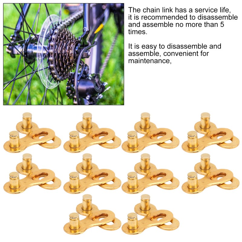 10 Pair 10 Speed Steel Bike Bicycle Chain Missing Link