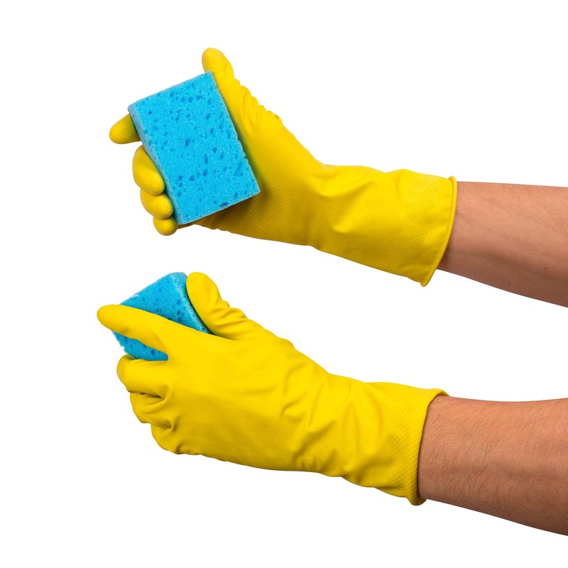 SteadMax 3/6 Pairs Cleaning Gloves, Disposable Natural Rubber Dish Gloves,