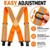 Men's Fluorescent Work Suspenders 5cm Wide Adjustable Elastic X-Back Braces