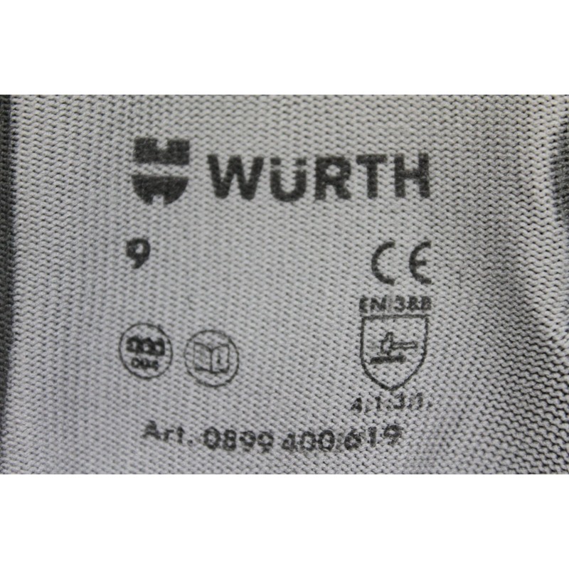 Würth Assembly Gloves 12 Pairs Size 9 Economy Mechanic Work