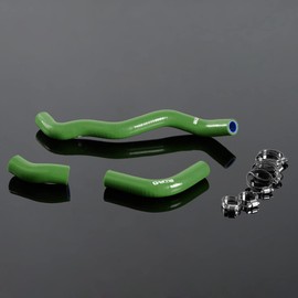 Gplus Silicone Radiator Coolant Hose Kit Clamps Compatible With Suzuki DRZ400S DRZ400SM 2002-2013 Green