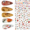 DZHILHMX Nail Stickers - 3D Self Adhesive, Graffiti, Funny, Abstract,