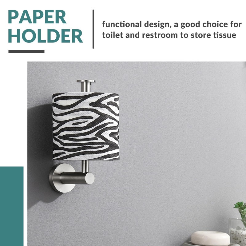 Vertical Toilet Paper Holder, Aomasi SUS304 Stainless Steel Toilet Tissue