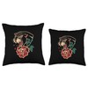 Panther Rose American Traditional Tattoo Ink Old School Throw Pillow